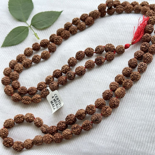 4 Mukhi Rudraksha Mala  - Full View